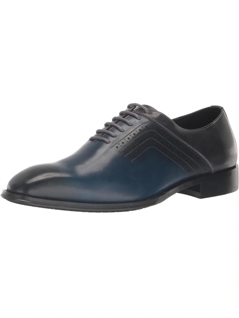 Stacy Adams Men's Navy/Gray Leather Dress Oxfords